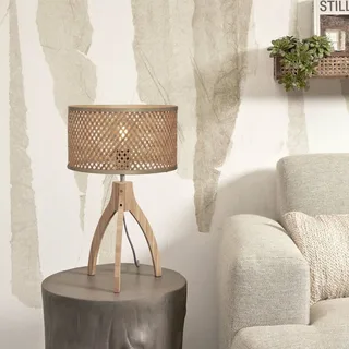 Java-tafellamp, driepoot, naturel by GOOD&MOJO in Natural – product photo 2 of 5