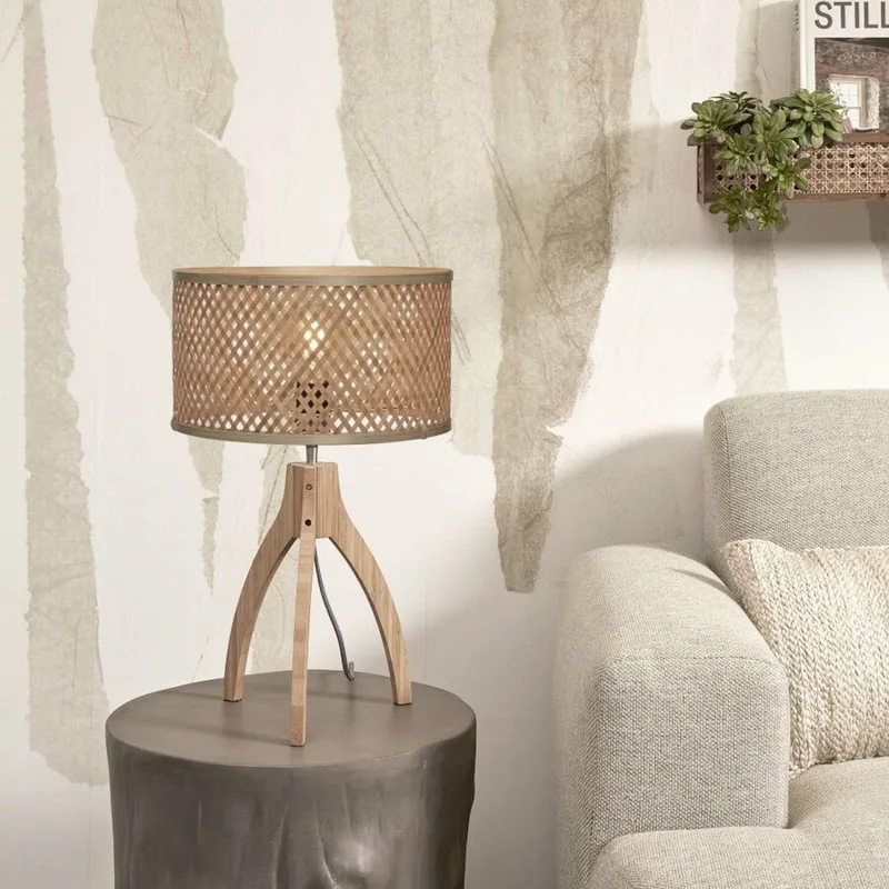Java-tafellamp, driepoot, naturel by GOOD&MOJO in Natural – product photo 2 of 5