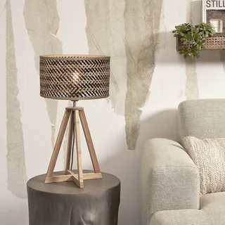 Java-tafellamp piramide naturel/zwart by GOOD&MOJO in Natural, Black – product photo 2 of 5