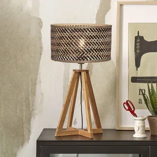 Java-tafellamp piramide naturel/zwart by GOOD&MOJO in Natural, Black – product photo 1 of 5