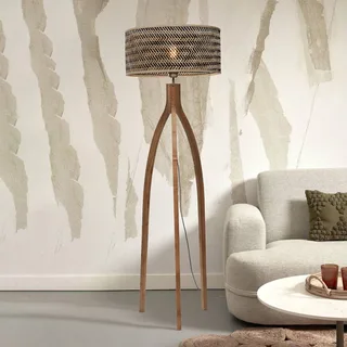Java vloerlamp met drie poten, naturel/zwart by GOOD&MOJO in Natural, Black – product photo 2 of 5