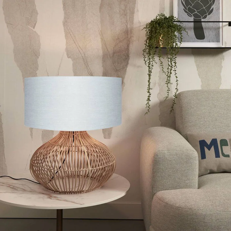 Kalahari-tafellamp 47 cm lichtgrijs by GOOD&MOJO in Licht hout, Light grey – product photo 2 of 3