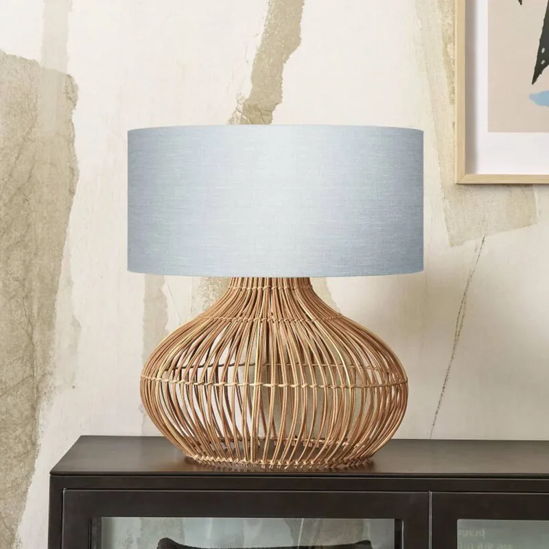 Kalahari-tafellamp 47 cm lichtgrijs by GOOD&MOJO in Licht hout, Light grey – product photo 1 of 3