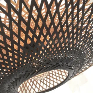 Kalimantan deken, Ø 87 cm, zwart/naturel van GOOD&MOJO in Zwart, Naturel – productfoto 3 van 5