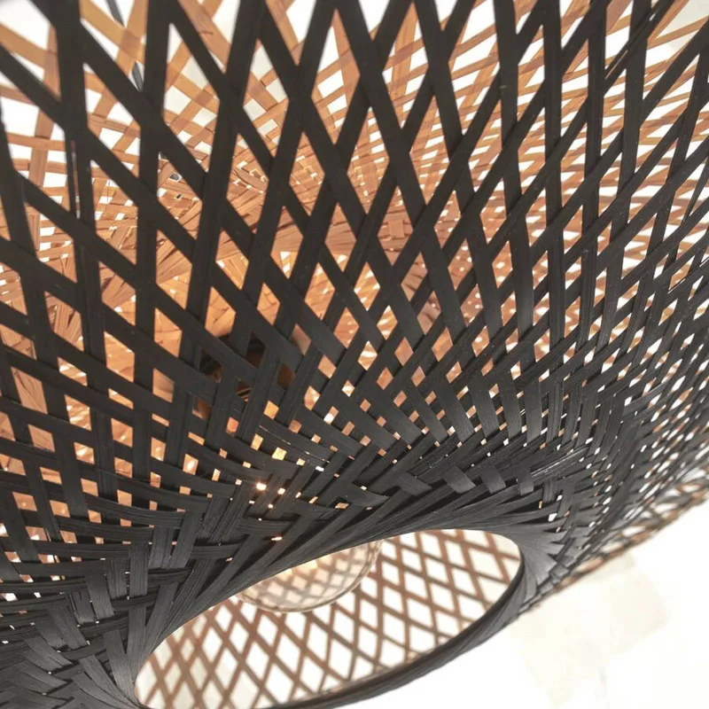 Kalimantan deken, Ø 87 cm, zwart/naturel van GOOD&MOJO in Zwart, Naturel – productfoto 3 van 5