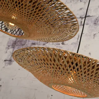 Kalimantan hanglamp horizontaal Ø44 cm by GOOD&MOJO in Natural, Black – product photo 5 of 5