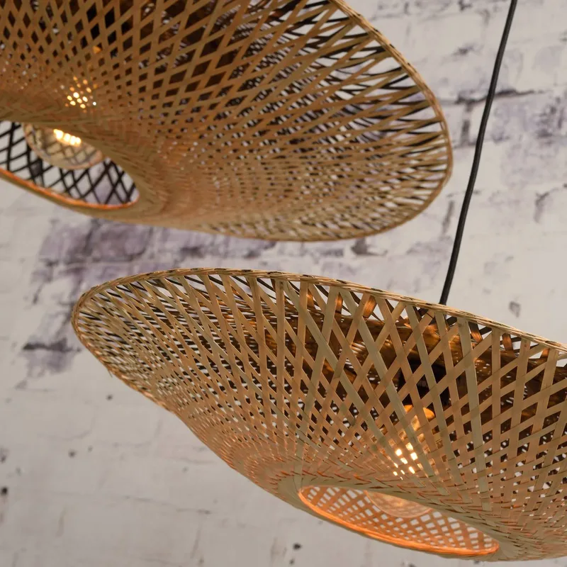 Kalimantan hanglamp horizontaal Ø44 cm by GOOD&MOJO in Natural, Black – product photo 5 of 5