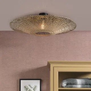 Kalimantan plafondlamp naturel, Ø 87 cm van GOOD&MOJO in Naturel – productfoto 1 van 5