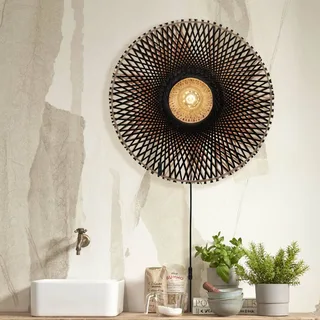 Kalimantan wand, zwart/naturel, Ø 60 cm de GOOD&MOJO en Noir – photo du produit 3 sur 5