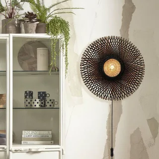 Kalimantan wand, zwart/naturel, Ø 60 cm de GOOD&MOJO en Noir – photo du produit 2 sur 5