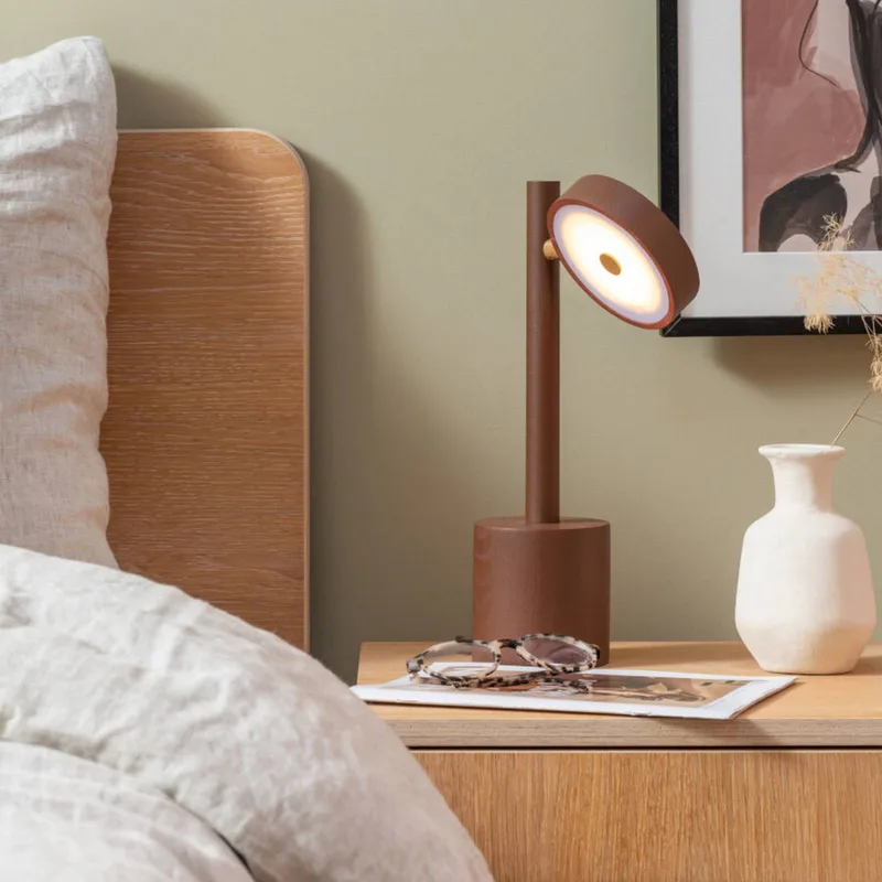 LED tafellamp Okinawa, 35 cm, hout de GOOD&MOJO en Marron – photo du produit 2 sur 5