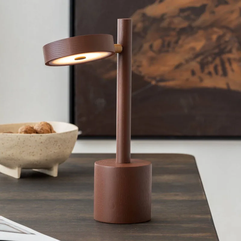 LED tafellamp Okinawa, 35 cm, hout de GOOD&MOJO en Marron – photo du produit 1 sur 5