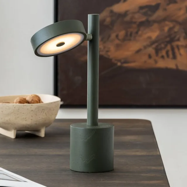 LED tafellamp Okinawa, 35 cm, hout