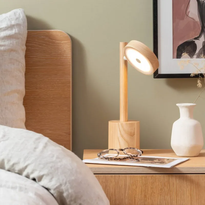 LED tafellamp Okinawa, naturel, 35 cm, hout by GOOD&MOJO in Natural – product photo 2 of 5
