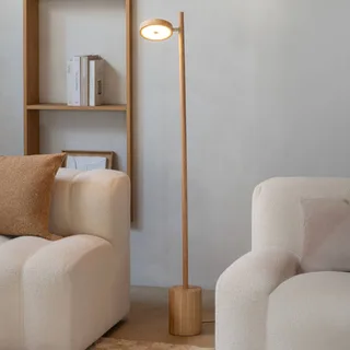 LED vloerlamp Okinawa, 1-lamp, naturel, 146 cm, hout van GOOD&MOJO in Naturel – productfoto 2 van 5