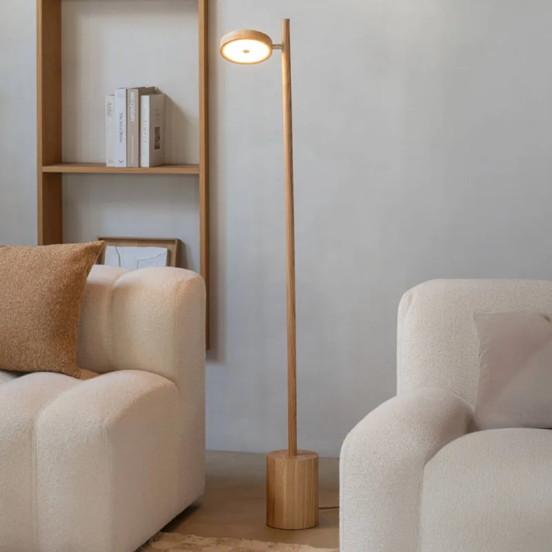 LED vloerlamp Okinawa, 1-lamp, naturel, 146 cm, hout van GOOD&MOJO in Naturel – productfoto 2 van 5