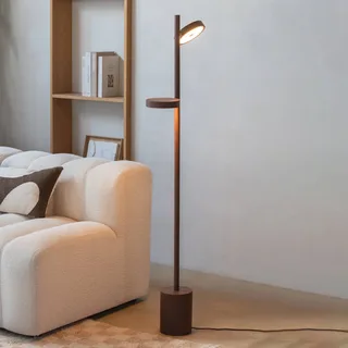 LED vloerlamp Okinawa, 2-lamps, 146 cm, hout van GOOD&MOJO in Bruin – productfoto 3 van 5