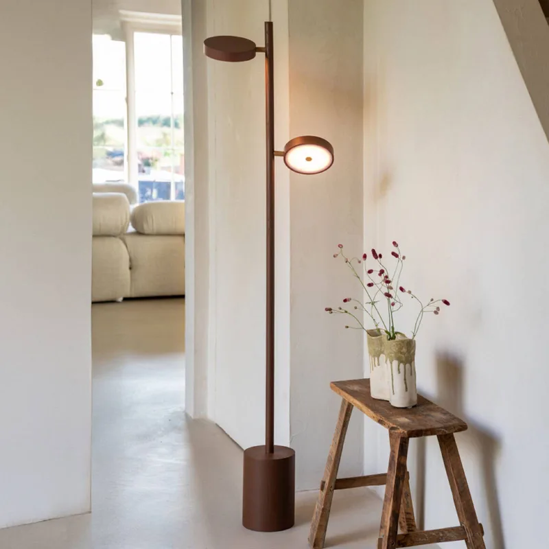 LED vloerlamp Okinawa, 2-lamps, 146 cm, hout van GOOD&MOJO in Bruin – productfoto 2 van 5