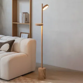 LED vloerlamp Okinawa, 2-lamps, naturel, 146 cm, hout by GOOD&MOJO in Natural – product photo 3 of 5