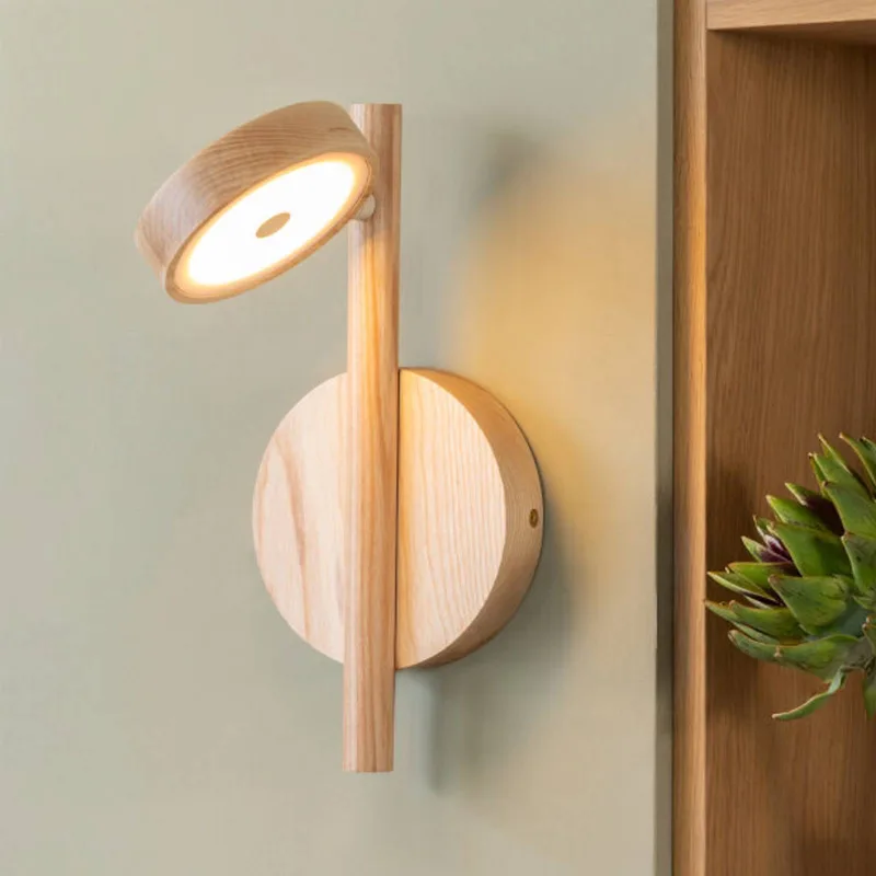 LED wandlamp Okinawa, naturel, stekker, hout van GOOD&MOJO in Naturel – productfoto 1 van 4