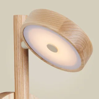 LED wandlamp Okinawa, naturel, stekker, hout van GOOD&MOJO in Naturel – productfoto 3 van 4