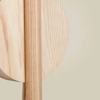 LED wandlamp Okinawa, naturel, stekker, hout van GOOD&MOJO in Naturel – productfoto 2 van 4
