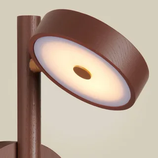 LED wandlamp Okinawa, stekker, hout van GOOD&MOJO in Bruin – productfoto 2 van 4
