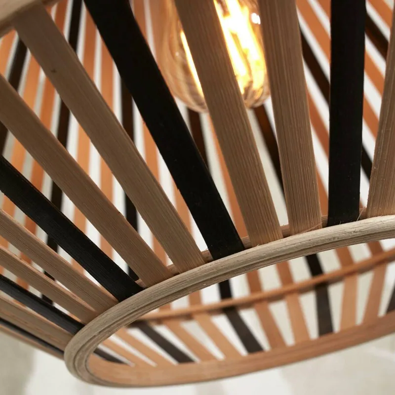Merapi vloerlamp, naturel/zwart van GOOD&MOJO in Naturel, Zwart – productfoto 3 van 5