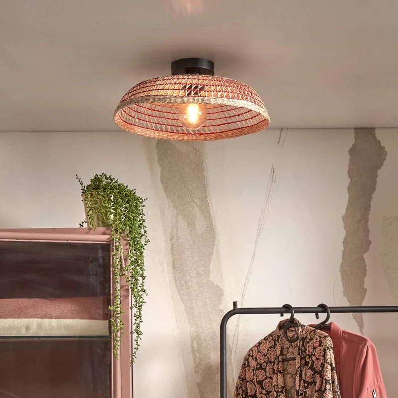 Pantanal plafondlamp naturel/rood by GOOD&MOJO in Natural, Red – product photo 2 of 5