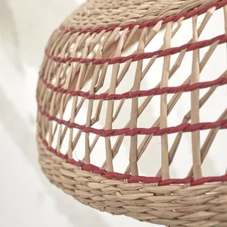 Pantanal plafondlamp naturel/rood by GOOD&MOJO in Natural, Red – product photo 4 of 5