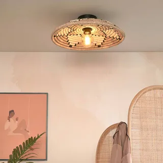 plafondlamp Andros, naturel/wit, Ø 45 cm von GOOD&MOJO in Natuurkleurig, Weiß – Produktfoto 2 von 5