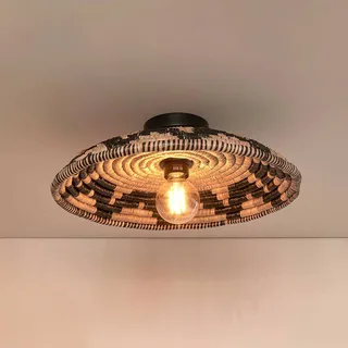 plafondlamp Andros, zwart/naturel, Ø 45 cm by GOOD&MOJO in Natuurkleurig, Black – product photo 1 of 5