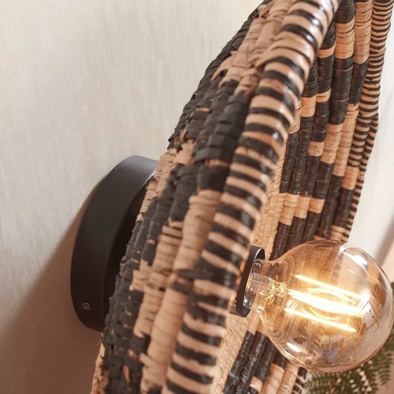 plafondlamp Andros, zwart/naturel, Ø 45 cm by GOOD&MOJO in Natuurkleurig, Black – product photo 4 of 5