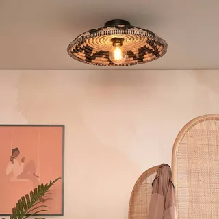 plafondlamp Andros, zwart/naturel, Ø 45 cm by GOOD&MOJO in Natuurkleurig, Black – product photo 2 of 5