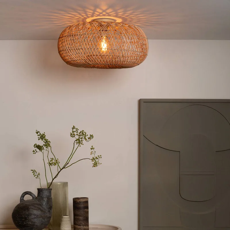 plafondlamp Arizona, naturel, Ø 50 cm, bamboe, E27 by GOOD&MOJO in Natuurlijk bamboe – product photo 3 of 5