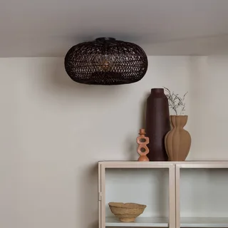 plafondlamp Arizona, rood, Ø 50 cm, bamboe, E27 by GOOD&MOJO in Bordeauxrood – product photo 2 of 5