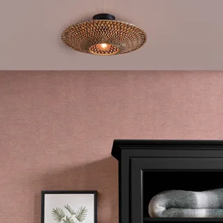 plafondlamp Bali, Ø 44 cm, zwart/naturel, bamboe von GOOD&MOJO in Natur, Schwarz – Produktfoto 2 von 5
