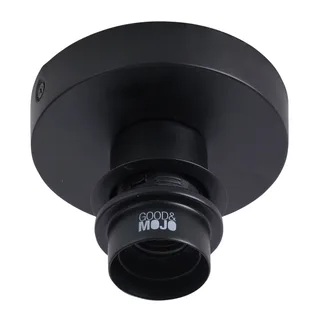 plafondlamp Bali, Ø 60 cm, zwart/naturel, bamboe van GOOD&MOJO in Naturel, Zwart – productfoto 3 van 5