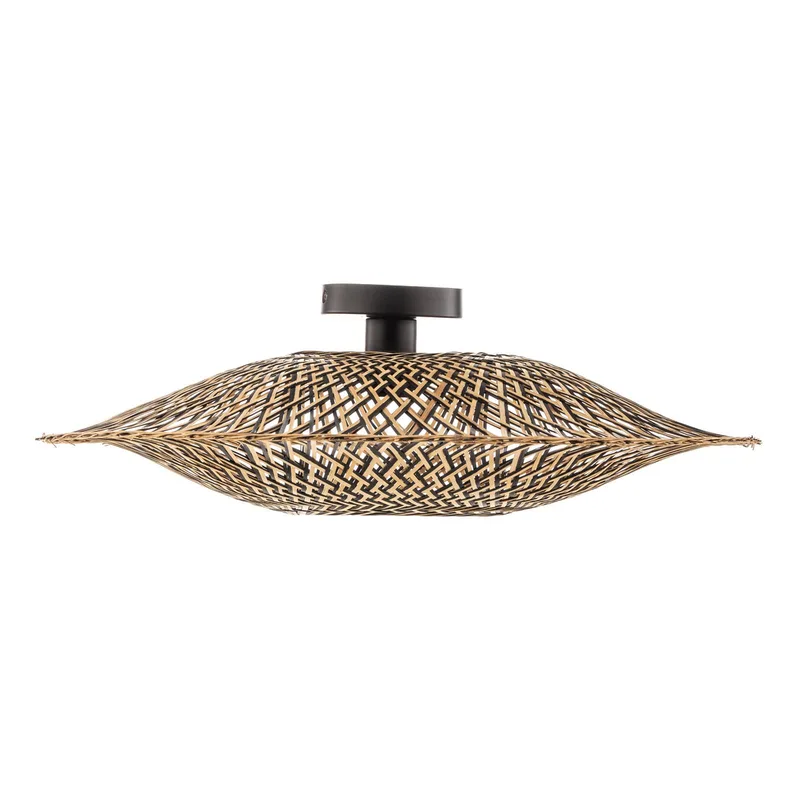 plafondlamp Bali, Ø 60 cm, zwart/naturel, bamboe van GOOD&MOJO in Naturel, Zwart – productfoto 5 van 5