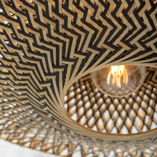 Plafondlamp Bali, Ø 87 cm, zwart/naturel, bamboe by GOOD&MOJO in Natural, Black – product photo 3 of 5