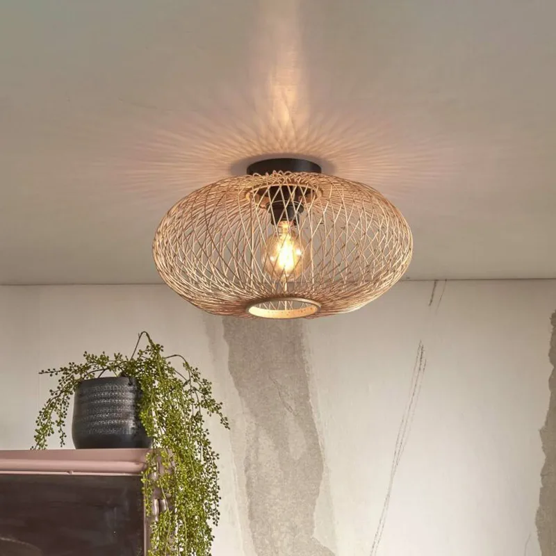 Plafondlamp Cango, naturel, Ø 40 cm, hoogte 20 cm von GOOD&MOJO in Natur – Produktfoto 1 von 3