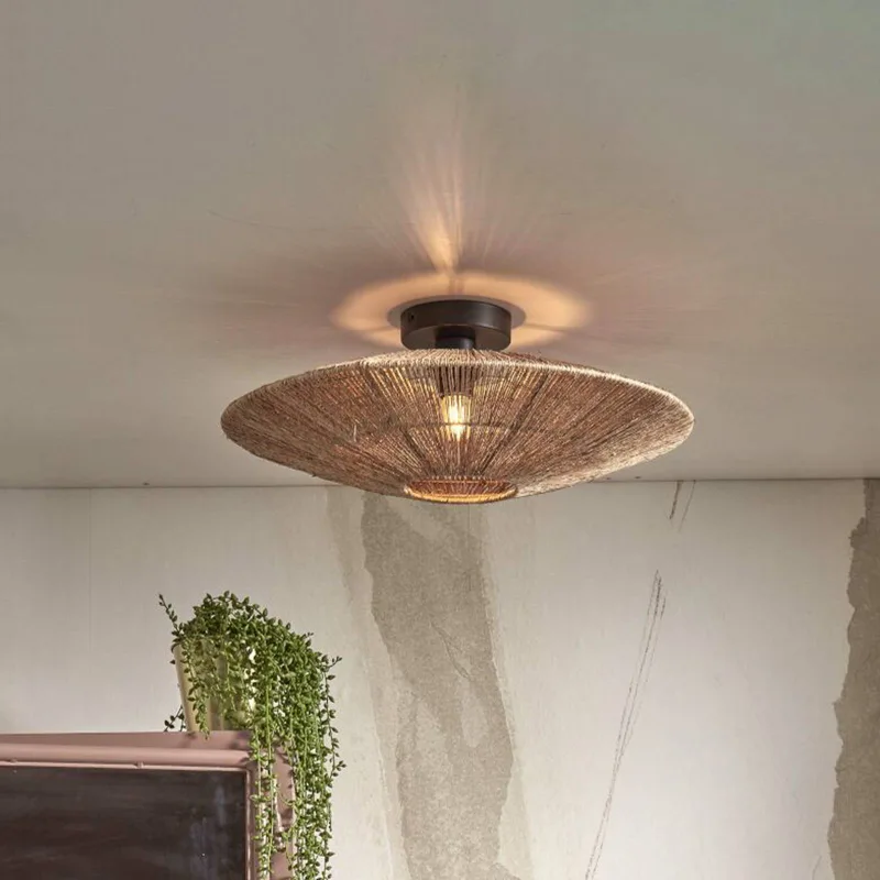 Plafondlamp Iguazu, naturel, Ø 55 cm von GOOD&MOJO in Natuurkleuren – Produktfoto 1 von 5