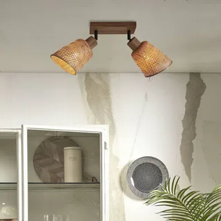 Plafondlamp Java, bamboe, naturel, 2-lamps, 24 cm von GOOD&MOJO in Natur – Produktfoto 3 von 5