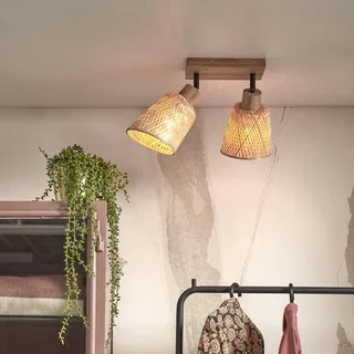 Plafondlamp Java, bamboe, naturel, 2-lamps, 24 cm von GOOD&MOJO in Natur – Produktfoto 2 von 5