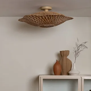 Plafondlamp Madura, Ø 60 cm, bruin, bamboe E27 van GOOD&MOJO in Natuurlijk bamboe, Bruin – productfoto 2 van 5