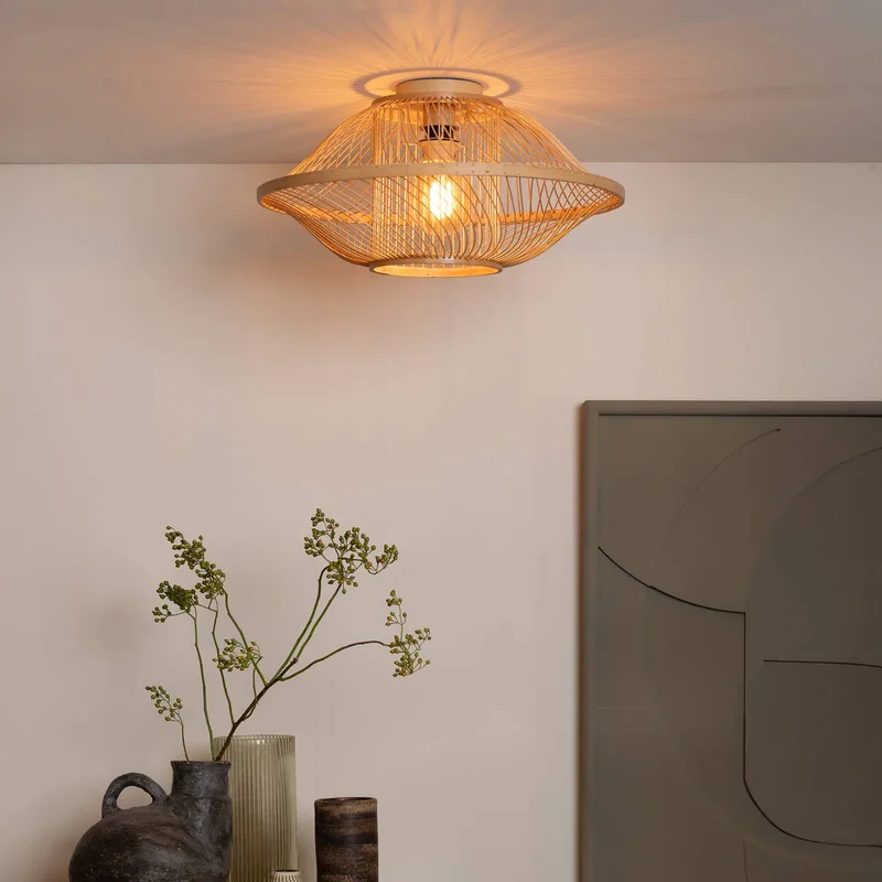 Plafondlamp Maui, naturel, Ø 50 cm, bamboe, E27 von GOOD&MOJO in Licht hout – Produktfoto 3 von 5