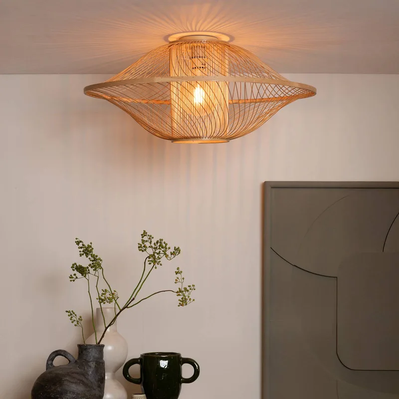 Plafondlamp Maui, naturel, Ø 70 cm, bamboe, E27 by GOOD&MOJO in Licht hout – product photo 3 of 5