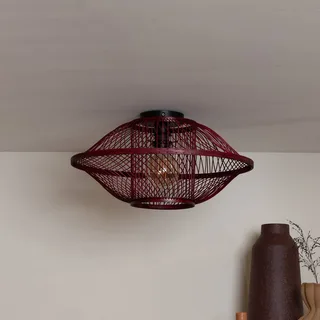 Plafondlamp Maui, rood, Ø 50 cm, bamboe, E27 by GOOD&MOJO in Bordeauxrood – product photo 2 of 5