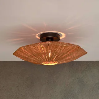 plafondlamp Panama, bruin, Ø 45 cm, raffia by GOOD&MOJO in Brown, Black – product photo 1 of 5