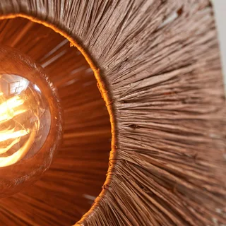 plafondlamp Panama, bruin, Ø 45 cm, raffia by GOOD&MOJO in Brown, Black – product photo 4 of 5